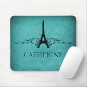 Tapis De Souris Vintage Mousepad, Turquoise (Avec souris)