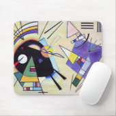 Tapis De Souris Vintage noir et violet - Kandinsky Art (Avec souris)