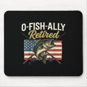 Tapis De Souris Vintage Oh Fish Ally Pêcheur Retraité Pêche Ret