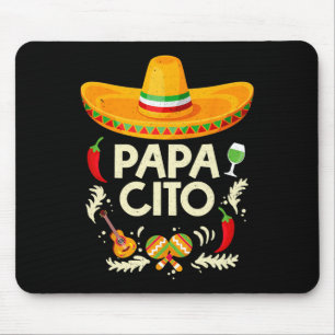 Tapis De Souris Vintage Papa Cito Cinco De Mayo Parti Mexicain1