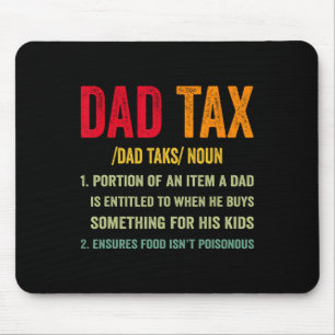 Tapis De Souris Vintage papa Définition de l'impôt Vêtements Citat
