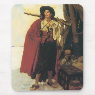 Tapis De Souris Vintage Pirates Buccaneer était un personnage pitt