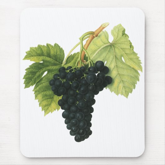 Tapis De Souris Vintage Red Wine Organic Grape Cluster, Food Fruit (Devant)