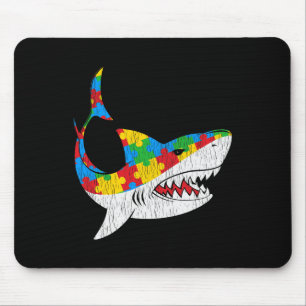 Tapis De Souris Vintage requin Puzzle Autistique Enfants Autisme P
