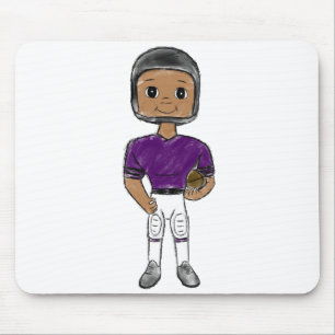 Tapis De Souris vintage retro football player