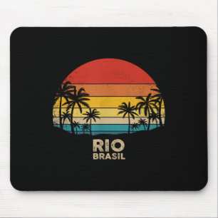 Tapis De Souris Vintage Rio De Janeiro - Brésil Beach Souvenir