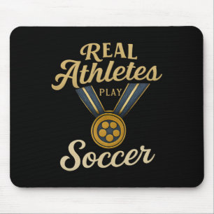 Tapis De Souris Vintage Script Vrais Athlètes Jouent Au Football M