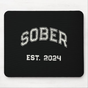 Tapis De Souris Vintage Sobre Établ. 2024 Affirmation Sobriété Aa