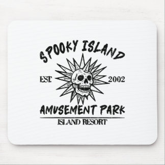 Tapis De Souris Vintage Spooky Island Est 2002 Amusement Park Isla