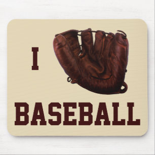 Tapis De Souris Vintage Sports, j'aime le baseball, je gante le ba