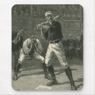 Tapis De Souris Vintage Sports, joueurs de baseball par Thulstrup