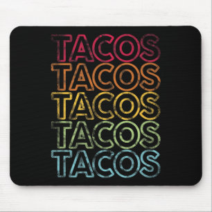 Tapis De Souris Vintage Tacos Retro Design Cinco De Mayo Cadeaux T