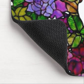 Tapis De Souris Vintage Tiffany Vitrage pourpre Roses (Coin)