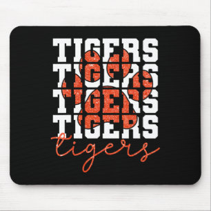 Tapis De Souris Vintage Tigers École Sports Nom Esprit Retour À L'