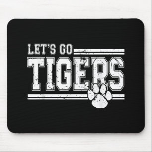 Tapis De Souris Vintage Tigers School Sports Nom Retro