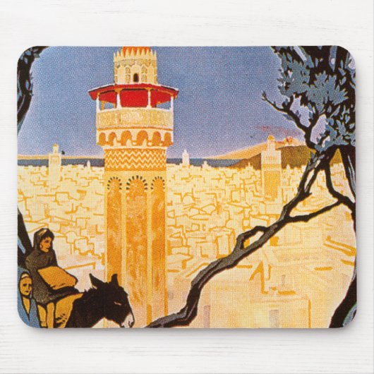 Tapis De Souris Vintage Tunis Mousepad (Devant)