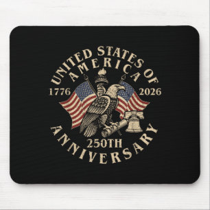 Tapis De Souris Vintage usa 250e anniversaire 1776-2026 patriotiqu