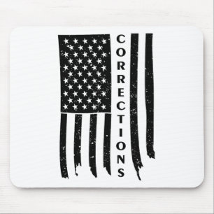 Tapis De Souris Vintage Usa Drapeau Corrections Drôle Correction D