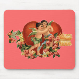 Tapis De Souris Vintage Valentine Cherubs