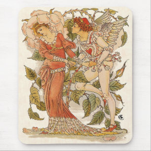 Tapis De Souris Vintage Victorian Art, Rose by Walter Crane