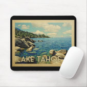 Tapis De Souris Vintage voyage du lac Tahoe (Avec souris)