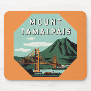 Tapis De Souris Vintage voyage, montagne du Tamalpais ou Mont Tam