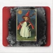 Tapis De Souris Vintage Young Halloween Witch (Devant)