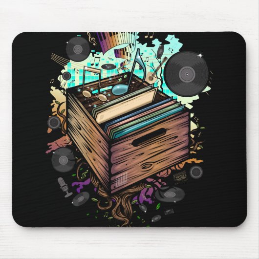 Tapis De Souris Vinyl Crate (Devant)