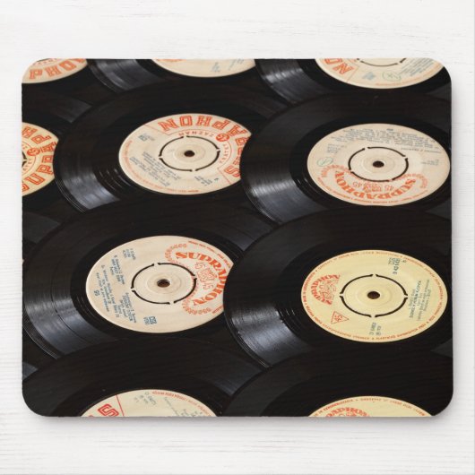 Tapis De Souris Vinyl Records Arrière - plan (Devant)