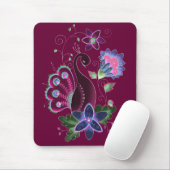 Tapis de souris violet de paon (Avec souris)
