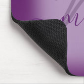 Tapis De Souris Violet Dusty violet Nom minimal Monogramme (Coin)