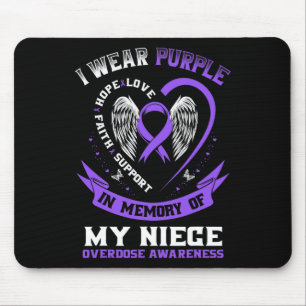 Tapis De Souris Violet en mémoire de mon fils Conscience de la sur