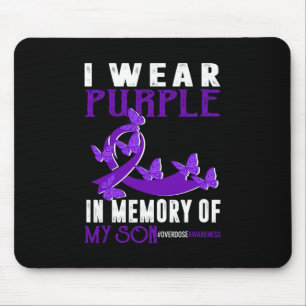 Tapis De Souris Violet En Mémoire De Mon Fils Surdose Sensibilisat
