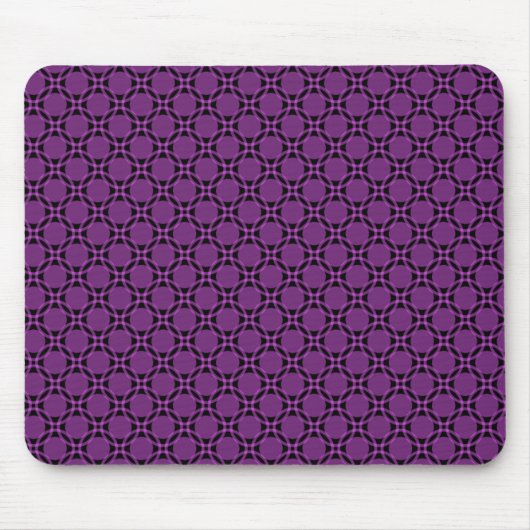 Tapis De Souris Violet Funky Circles Mousepad (Devant)