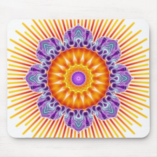 Tapis De Souris Violet jaune mandala (Devant)