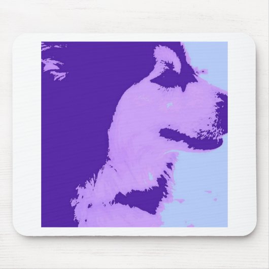 Tapis De Souris Violet Malamute (Devant)