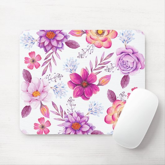 Tapis De Souris Violet rose (Avec souris)