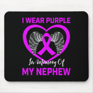 Tapis De Souris Violet Ruban Nephew Pancreatic Cancer Sensibilisat