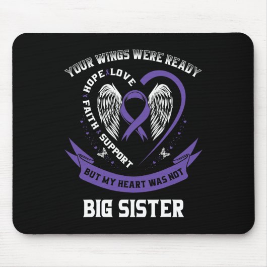 Tapis De Souris Violet Ruban Pancréatique Cancer Sensibilisation G (Devant)