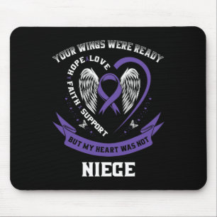 Tapis De Souris Violet Ruban Pancréatique Cancer Sensibilisation N