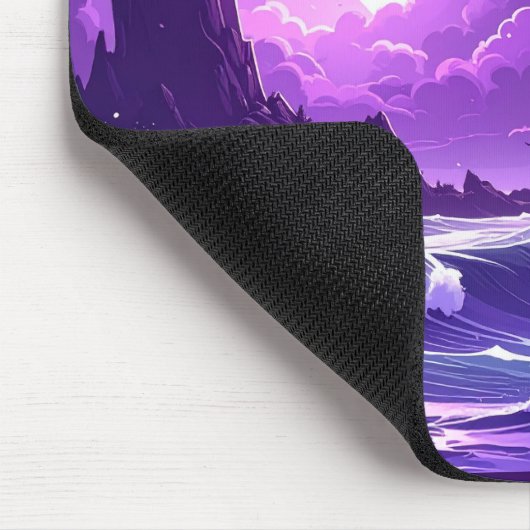 Tapis De Souris Violet Storm Moon Mousepad – Midnight Wave Edition (Coin)