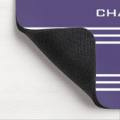 Tapis De Souris Violet Stripes personnalisé monogramme mousepac (Coin)