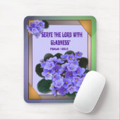 Tapis De Souris VIOLETTE AFRICAINE Mousepad (Avec souris)