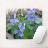 Tapis De Souris Violettes bleues Mousepad (Avec souris)