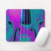 Tapis De Souris Violon Abstrait violet et Turquoise (Avec souris)