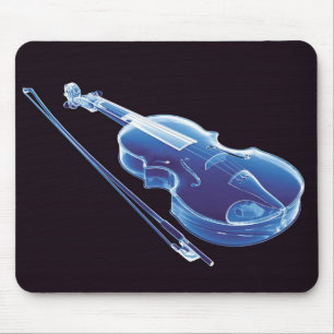 Tapis De Souris Violon bleu au néon