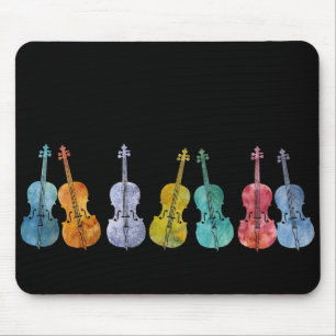 Tapis De Souris Violoncelles multicolores