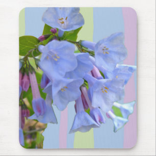 Tapis De Souris Virginia Bluebells Fleur sauvage Mousepad