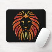 Tapis De Souris Visage Abstrait de Lion Orange (Avec souris)