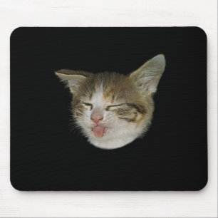 Tapis De Souris Visage amusant de chaton mignon qui grimace